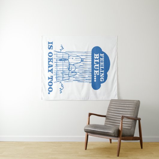 Peanuts | Snoopy Feeling Blue is ook OK Wandkleed (In Situ (horizontaal))