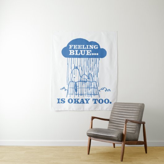 Peanuts | Snoopy Feeling Blue is ook OK Wandkleed (In situ)