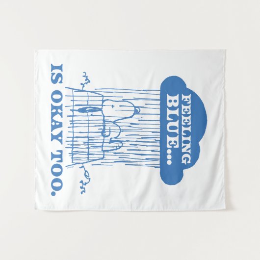 Peanuts | Snoopy Feeling Blue is ook OK Wandkleed (Voorkant (horizontaal))