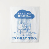 Peanuts | Snoopy Feeling Blue is ook OK Wandkleed (Voorkant)