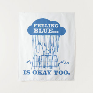 Peanuts Snoopy Feeling Blue is ook OK Wandkleed