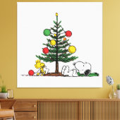 Peanuts Snoopy Festive Christmas Tree Holiday Gift Canvas Afdruk (Insitu (Woonkamer))