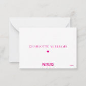 Peanuts | Snoopy Floral Hearts Valentine Notitiekaartje (Achterkant)