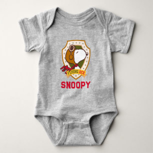 Peanuts Snoopy Flying Ace Badge Romper