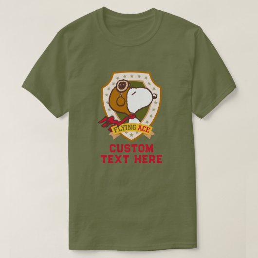 Peanuts | Snoopy Flying Ace Badge T-shirt (Design voorkant)