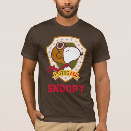 Peanuts | Snoopy Flying Ace Badge T-shirt (Voorkant)