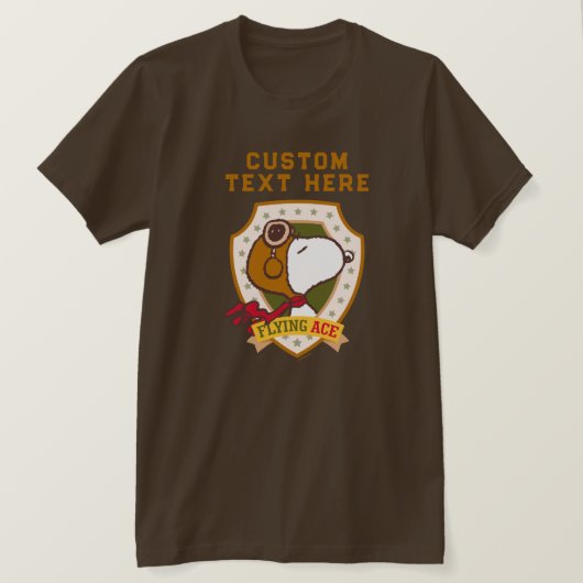 Peanuts | Snoopy Flying Ace Badge T-shirt (Design voorkant)