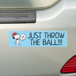 Peanuts Snoopy Football Coach Bumpersticker