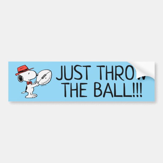 Peanuts | Snoopy Football Coach Bumpersticker (Voorkant)