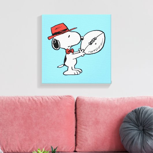 Peanuts | Snoopy Football Coach Canvas Afdruk (Insitu (Woonkamer))