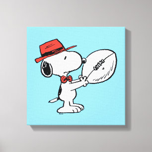 Peanuts   Snoopy Football Coach Canvas Afdruk