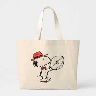 Peanuts   Snoopy Football Coach Grote Tote Bag