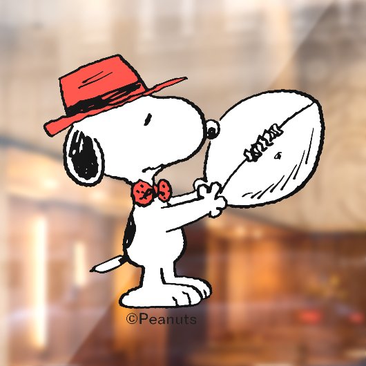 Peanuts | Snoopy Football Coach Raamsticker (Vel 2)