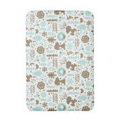 Peanuts | Snoopy Frosty Christmas Pattern Badmat (Voorkant Verticaal)