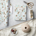 Peanuts | Snoopy Frosty Christmas Pattern Cadeaupapier<br><div class="desc">Wikkel dat speciale cadeau in met deze leuke Peanuts Christmas cadeauverpakking. Aanpassen door een bericht en jouw namen toe te voegen.</div>