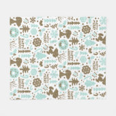 Peanuts | Snoopy Frosty Christmas Pattern Fleece Deken (Voorkant (Horizontaal))