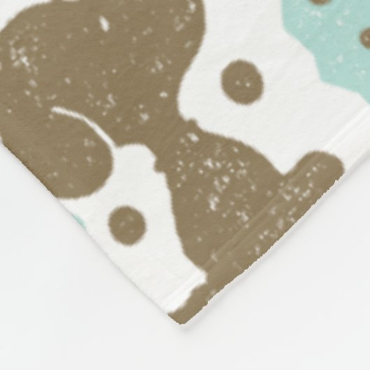 Peanuts | Snoopy Frosty Christmas Pattern Fleece Deken (Hoek)