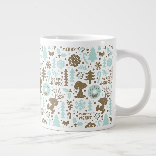 Peanuts | Snoopy Frosty Christmas Pattern Grote Koffiekop (Rechts)
