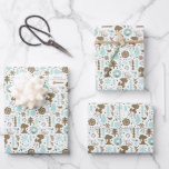 Peanuts | Snoopy Frosty Christmas Pattern Inpakpapier Vel<br><div class="desc">Wikkel dat speciale cadeau in met deze leuke Peanuts Christmas cadeauverpakking. Aanpassen door een bericht en jouw namen toe te voegen.</div>