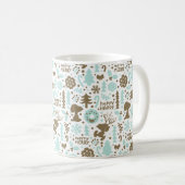 Peanuts | Snoopy Frosty Christmas Pattern Koffiemok (Voorkant rechts)