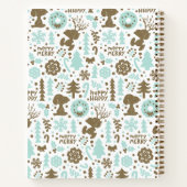 Peanuts | Snoopy Frosty Christmas Pattern Notitieboek (Achterkant)