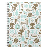 Peanuts | Snoopy Frosty Christmas Pattern Notitieboek (Voorkant)