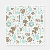 Peanuts | Snoopy Frosty Christmas Pattern Servet (Voorkant)