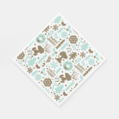 Peanuts | Snoopy Frosty Christmas Pattern Servet (Hoek)