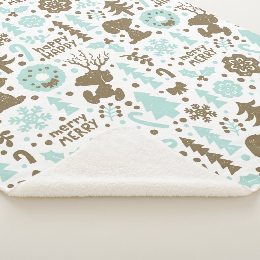 Peanuts | Snoopy Frosty Christmas Pattern Sherpa Deken (3/4)