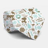 Peanuts | Snoopy Frosty Christmas Pattern Stropdas (Opgerold)