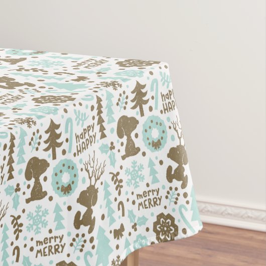 Peanuts | Snoopy Frosty Christmas Pattern Tafelkleed (Voorbeeld)