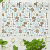 Peanuts | Snoopy Frosty Christmas Pattern Theedoek (Gevouwen)