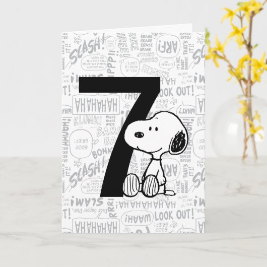 PEANUTS | Snoopy Gefeliciteerd Kaart (Gele Bloem)