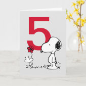 PEANUTS | Snoopy Gefeliciteerd Kaart (Gele Bloem)