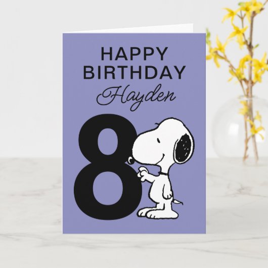 PEANUTS | Snoopy Gefeliciteerd Kaart (Gele Bloem)