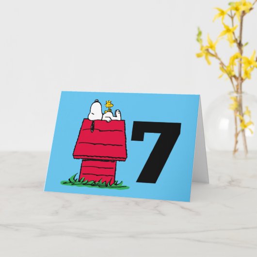 PEANUTS | Snoopy Gefeliciteerd Kaart (Gele Bloem)