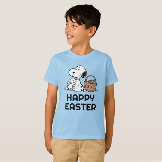 Peanuts | Snoopy Gelukkig Pasen T-shirt (Voorkant volledig)