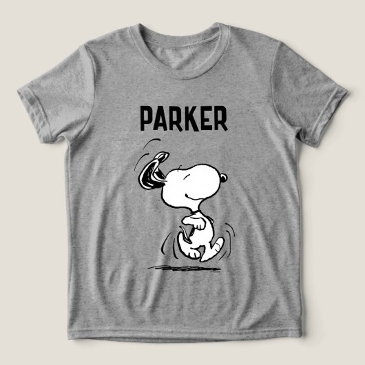 Peanuts | Snoopy Gelukkige Dans Tri-Blend Shirt (Design voorkant)