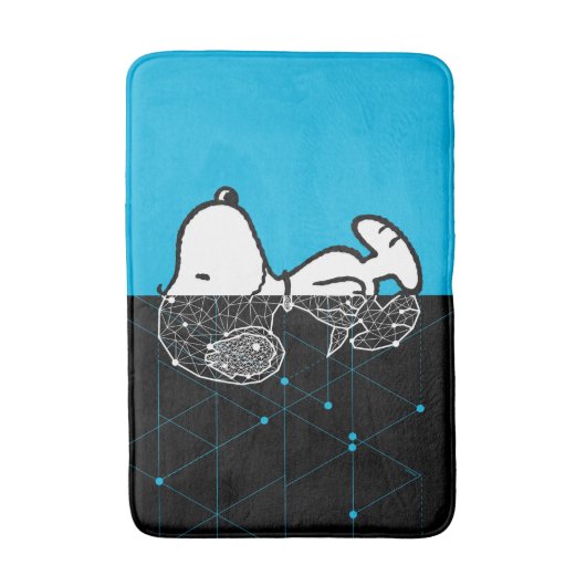 Peanuts | Snoopy geometrisch ontwerp Badmat (Voorkant Verticaal)