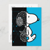 Peanuts | Snoopy geometrisch ontwerp Briefkaart (Voorkant / Achterkant)