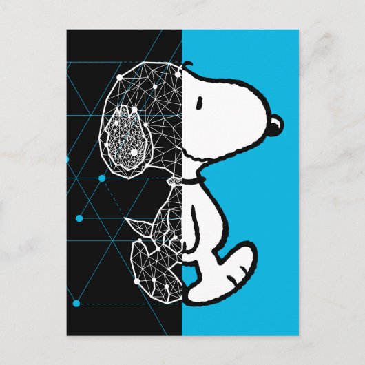 Peanuts | Snoopy geometrisch ontwerp Briefkaart (Voorkant)