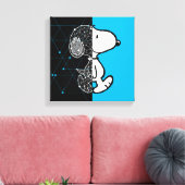 Peanuts | Snoopy geometrisch ontwerp Canvas Afdruk (Insitu (Woonkamer))