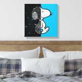 Peanuts | Snoopy geometrisch ontwerp Canvas Afdruk (Insitu (Slaapkamer))
