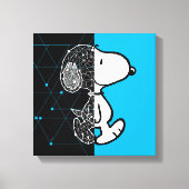 Peanuts | Snoopy geometrisch ontwerp Canvas Afdruk (Voorkant)