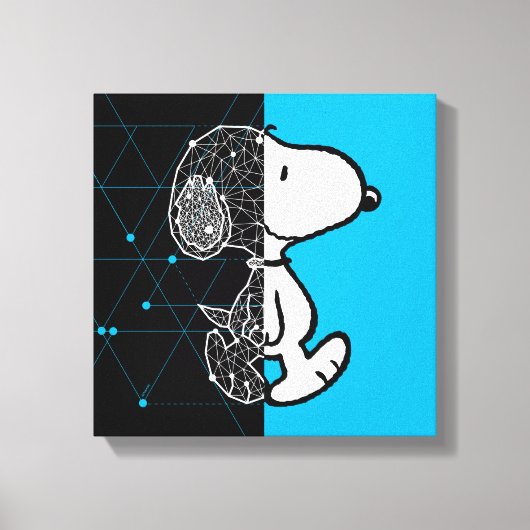 Peanuts | Snoopy geometrisch ontwerp Canvas Afdruk (Voorkant)