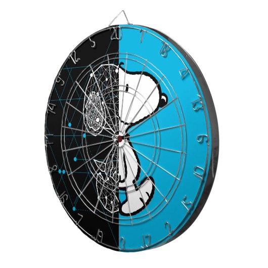 Peanuts | Snoopy geometrisch ontwerp Dartbord (Voorkant Rechts)