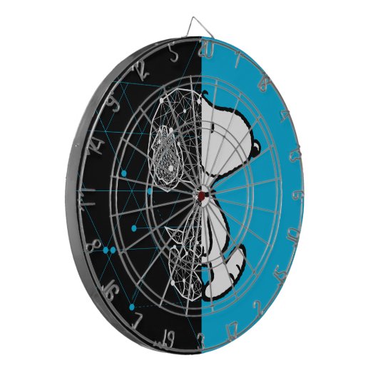 Peanuts | Snoopy geometrisch ontwerp Dartbord (Voorkant Links)