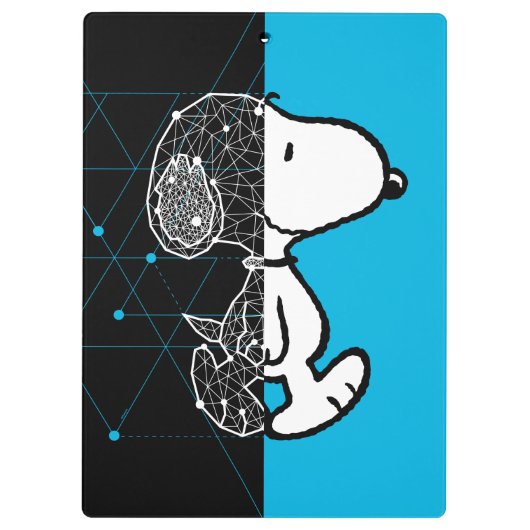 Peanuts | Snoopy geometrisch ontwerp Klembord (Achterkant)