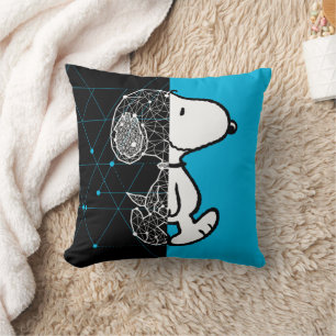 Peanuts Snoopy geometrisch ontwerp Kussen