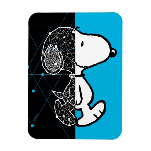 Peanuts | Snoopy geometrisch ontwerp Magneet (Verticaal)
